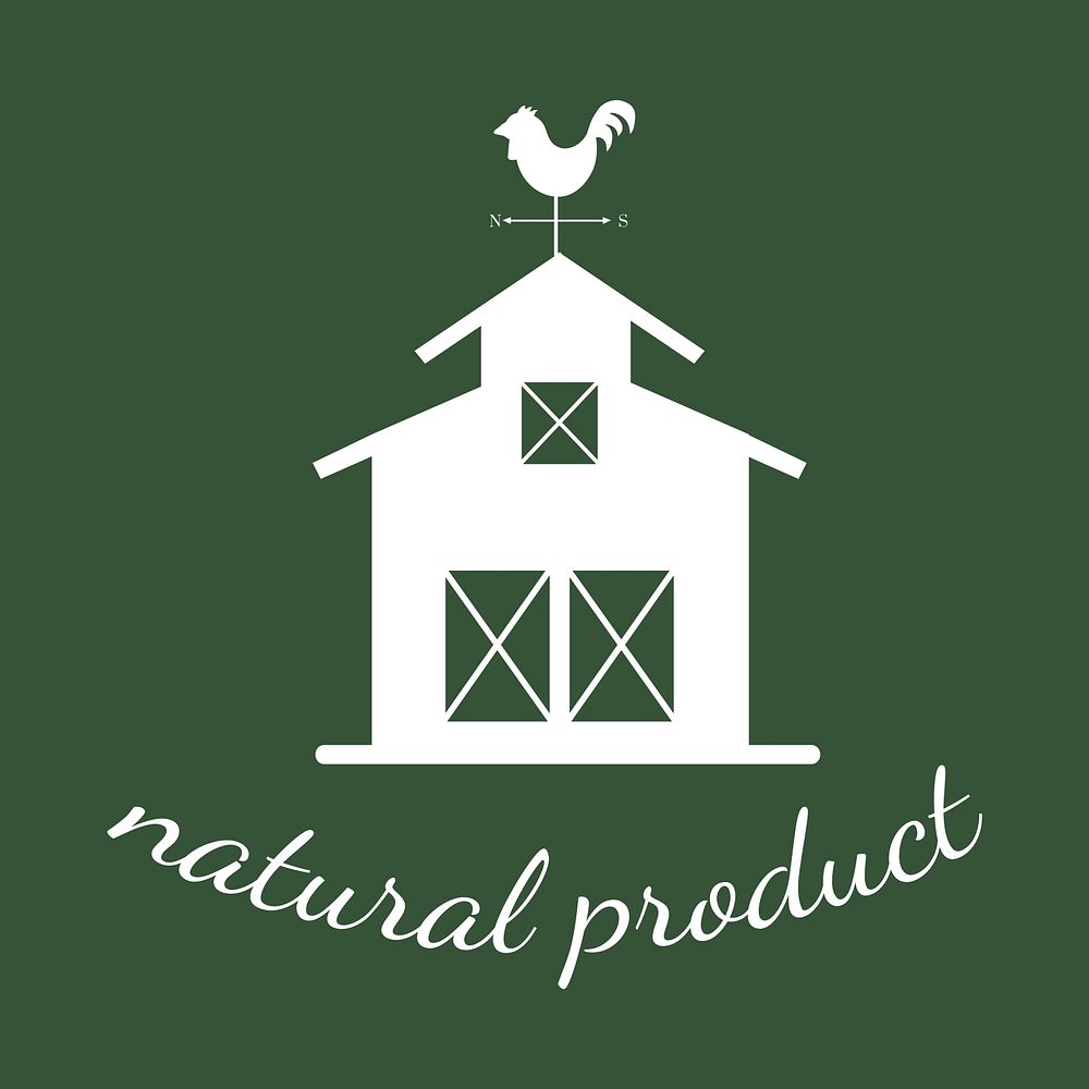 Natural product farming logo illustration