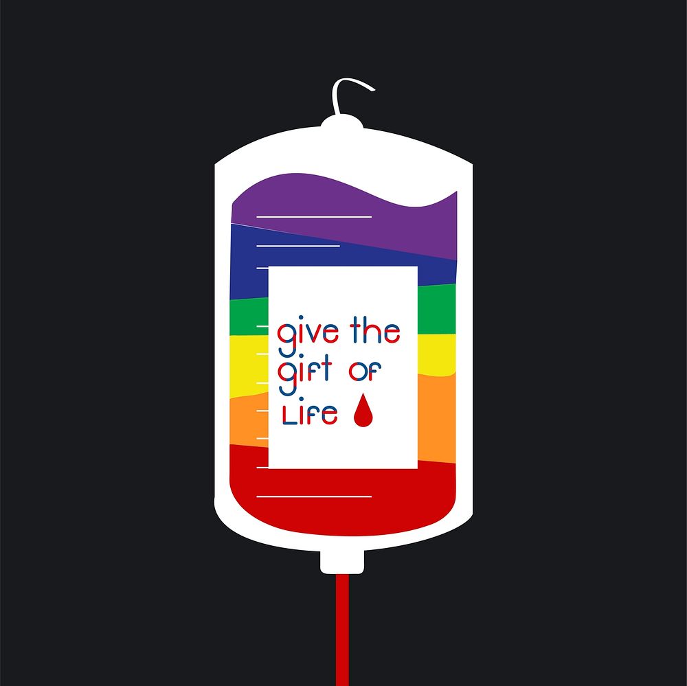 Blood donation bag vector illustration