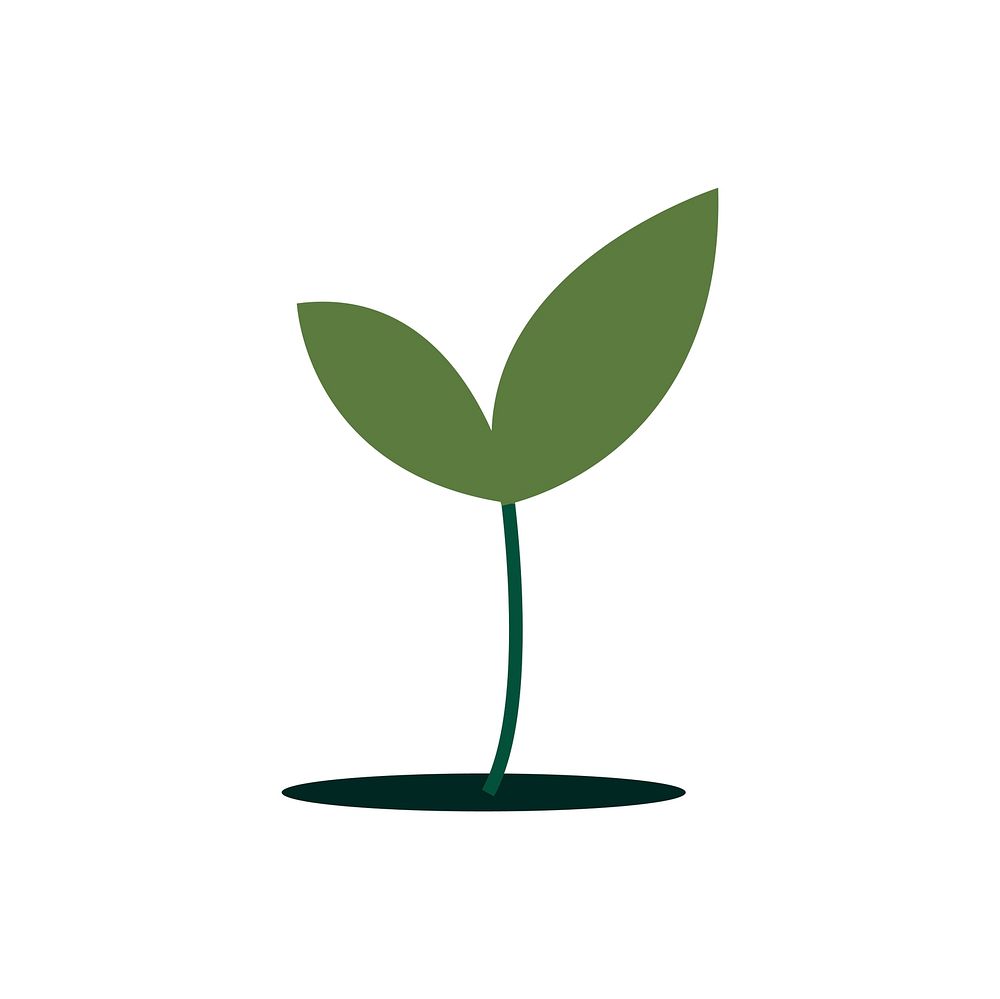 Green plant isolated in white illustration