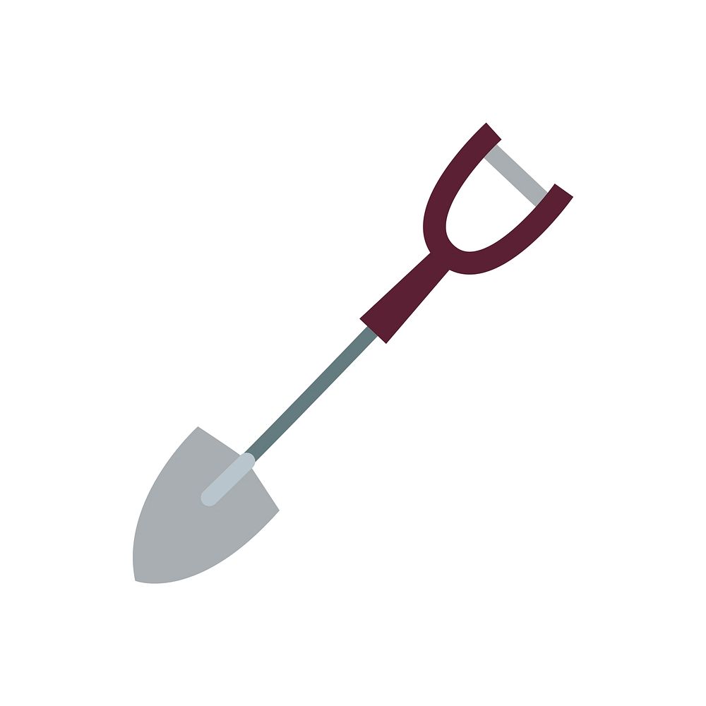 Shovel for gardening and farming illustration