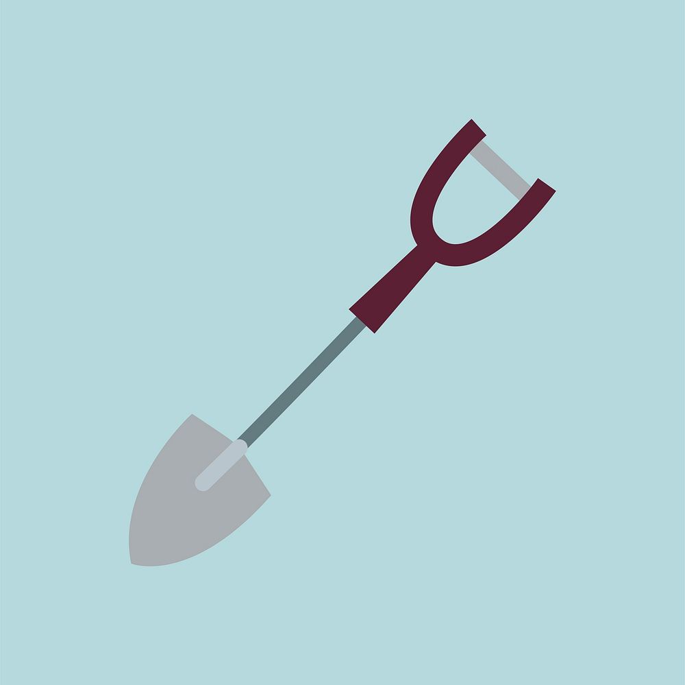 Shovel for gardening and farming illustration