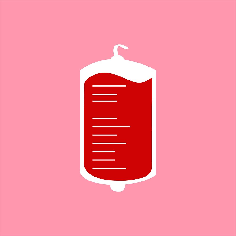 Blood bag isolated vector illustration