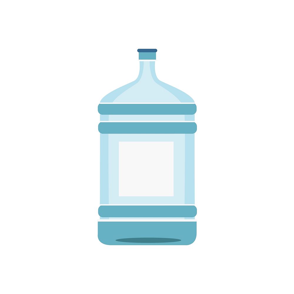 Water bottle isolated in white illustration