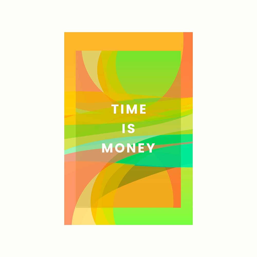 Time is money colorful graphic design