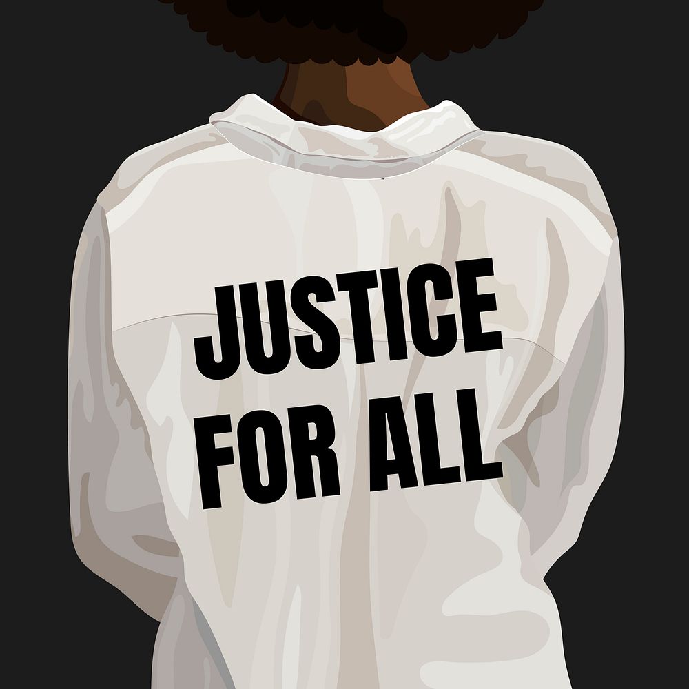 Black lives matter. Justice for all social template vector 