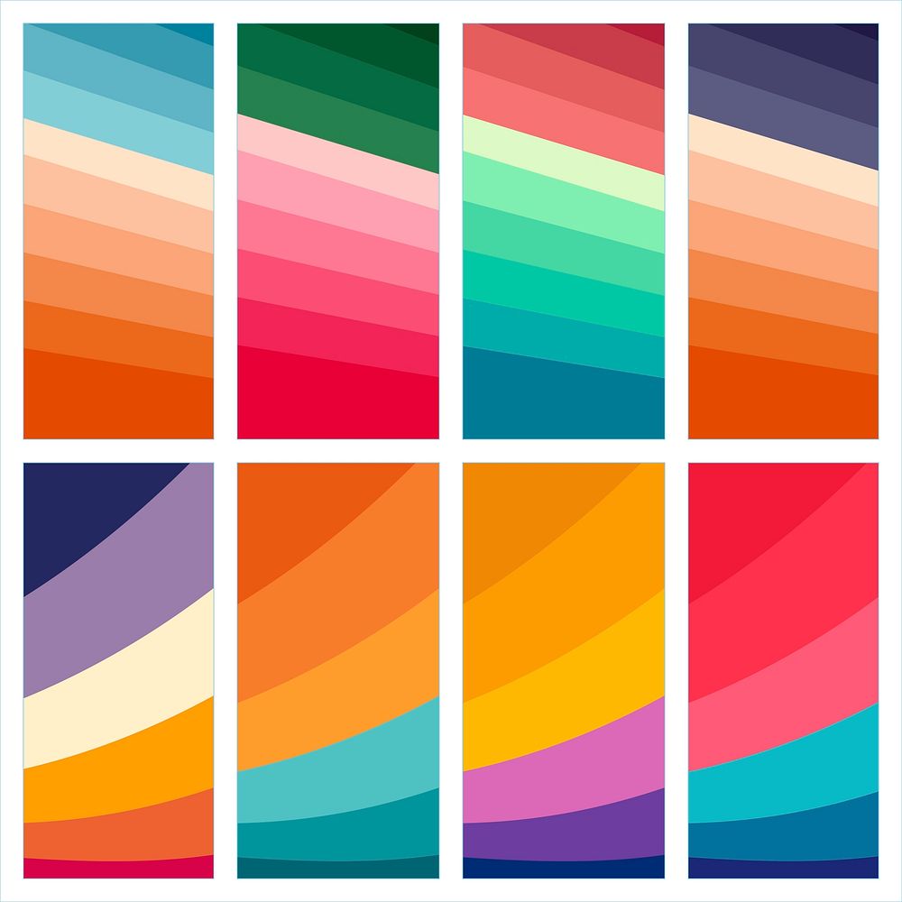 Set of colorful abstract print backgrounds