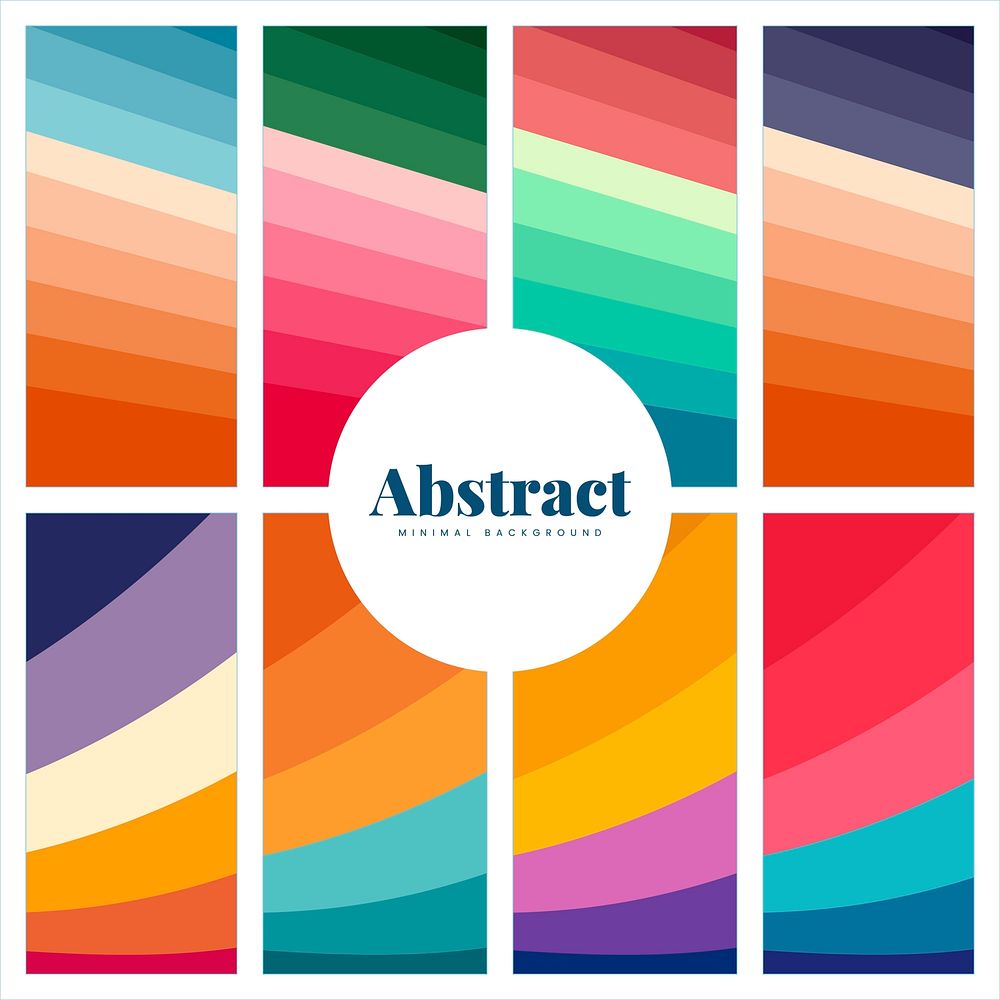 Set of colorful abstract print backgrounds