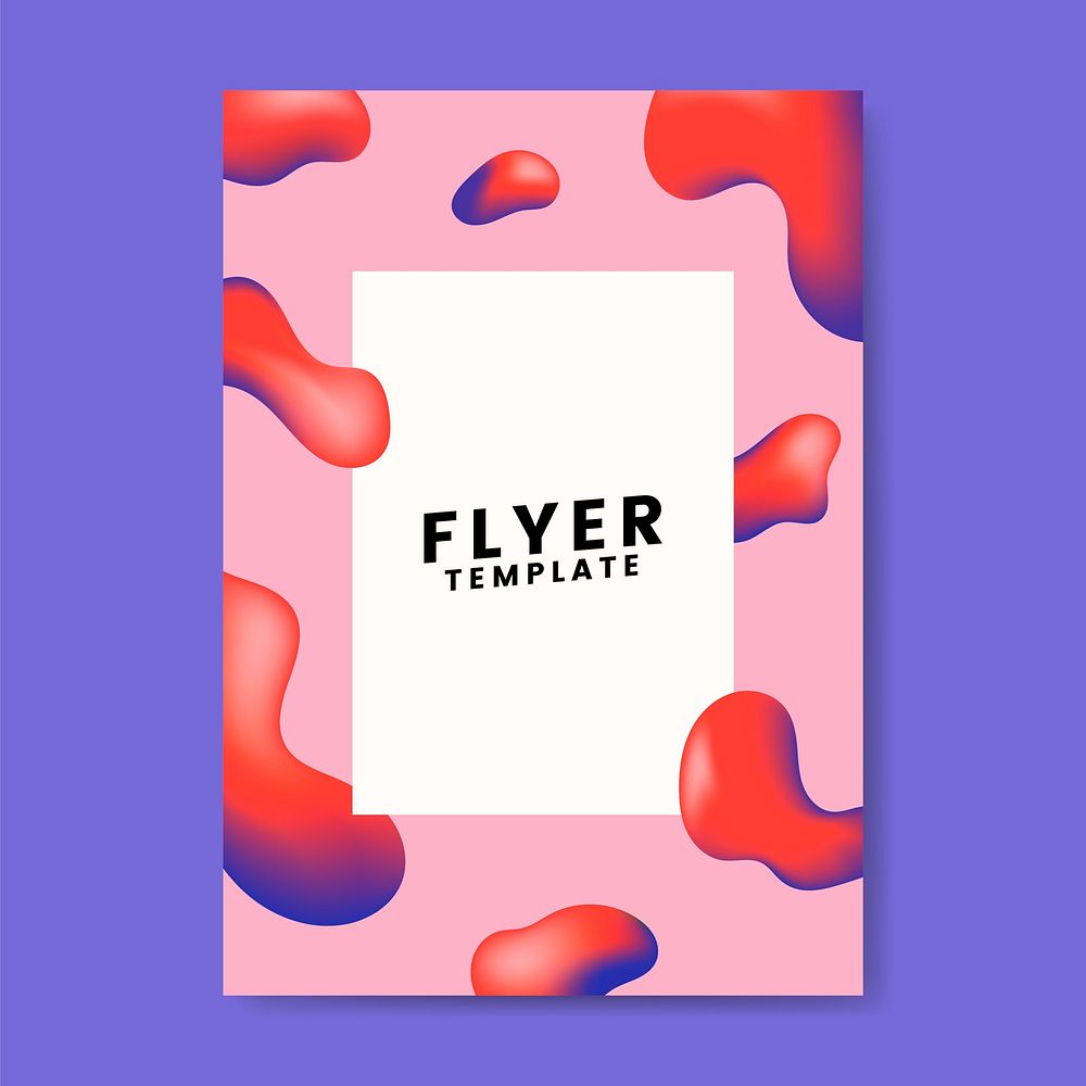 Colorful flyer template graphic design