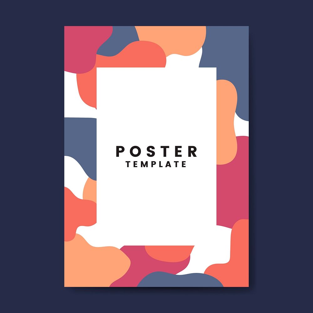 Cool and colorful poster template