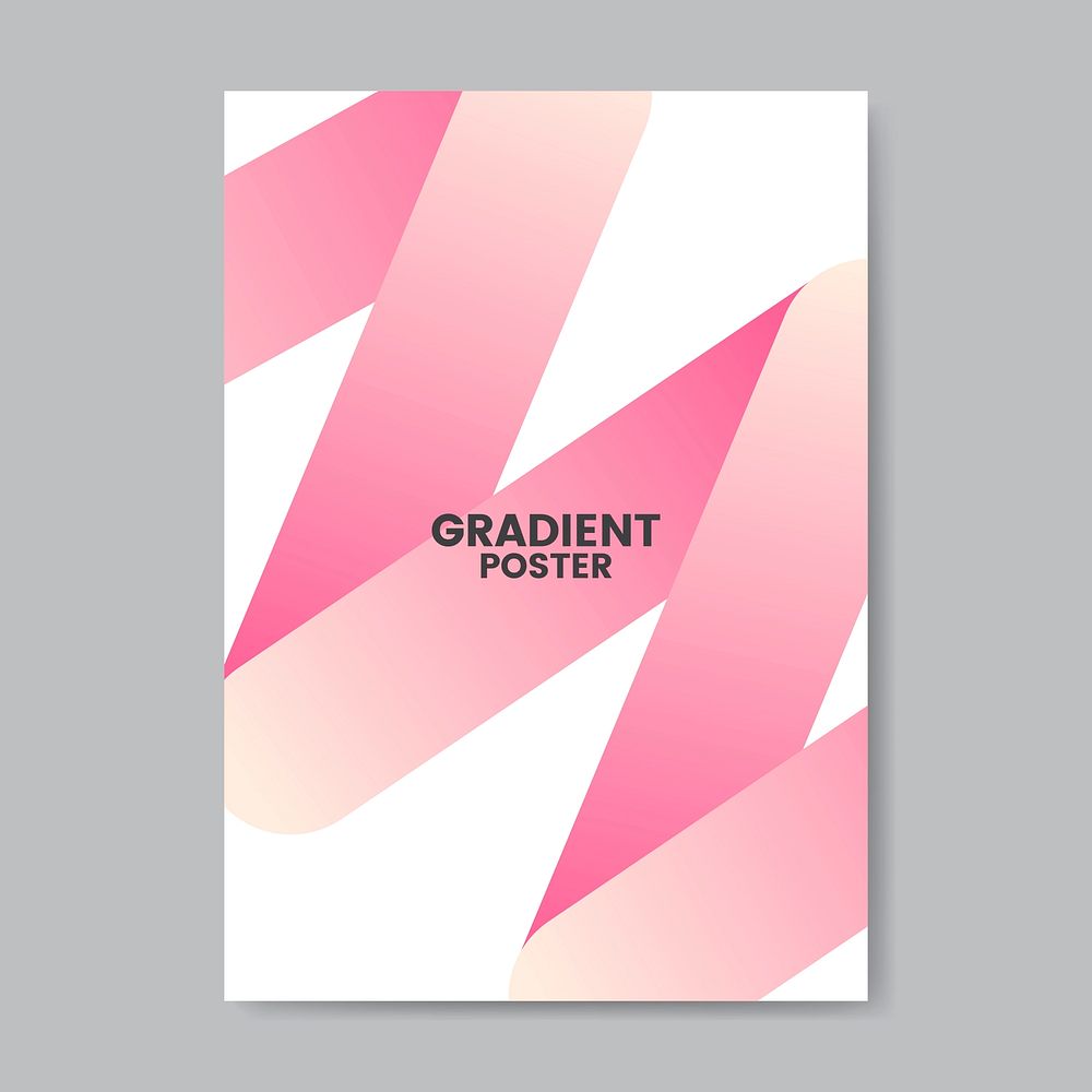 Neon zigzag gradient poster design