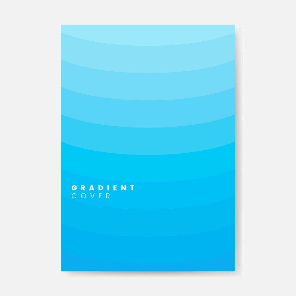 Blue gradient cover graphic design