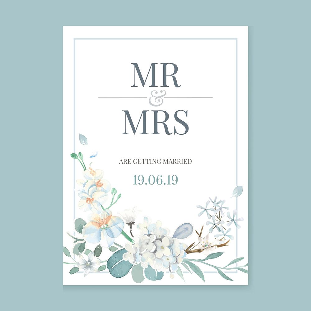 Floral themed card with green background