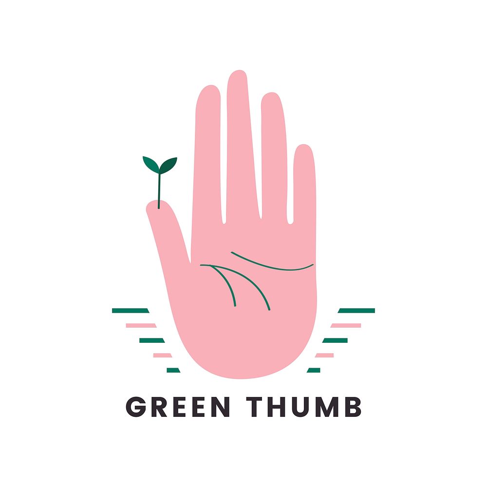 Green thumb organic gardening icon