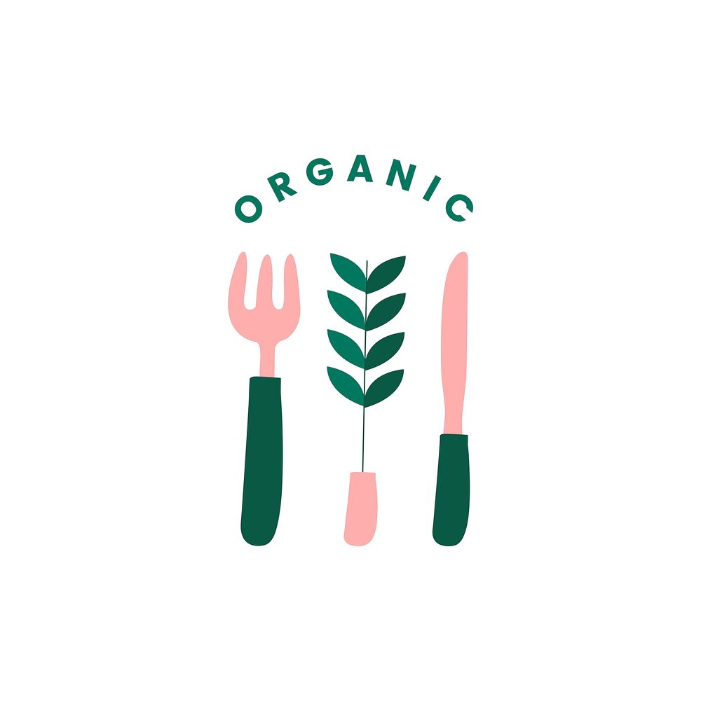 Organic and healthy food icon