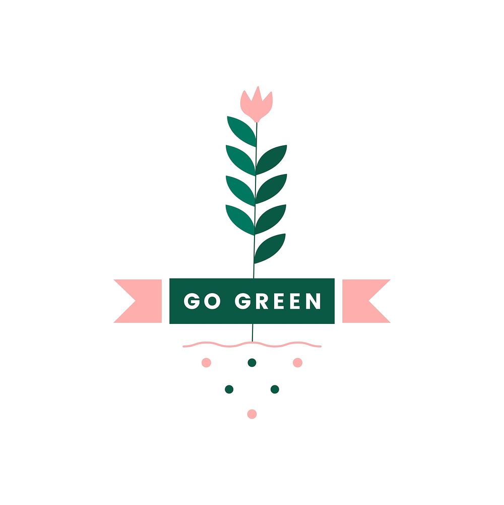 Go green for the environment icon