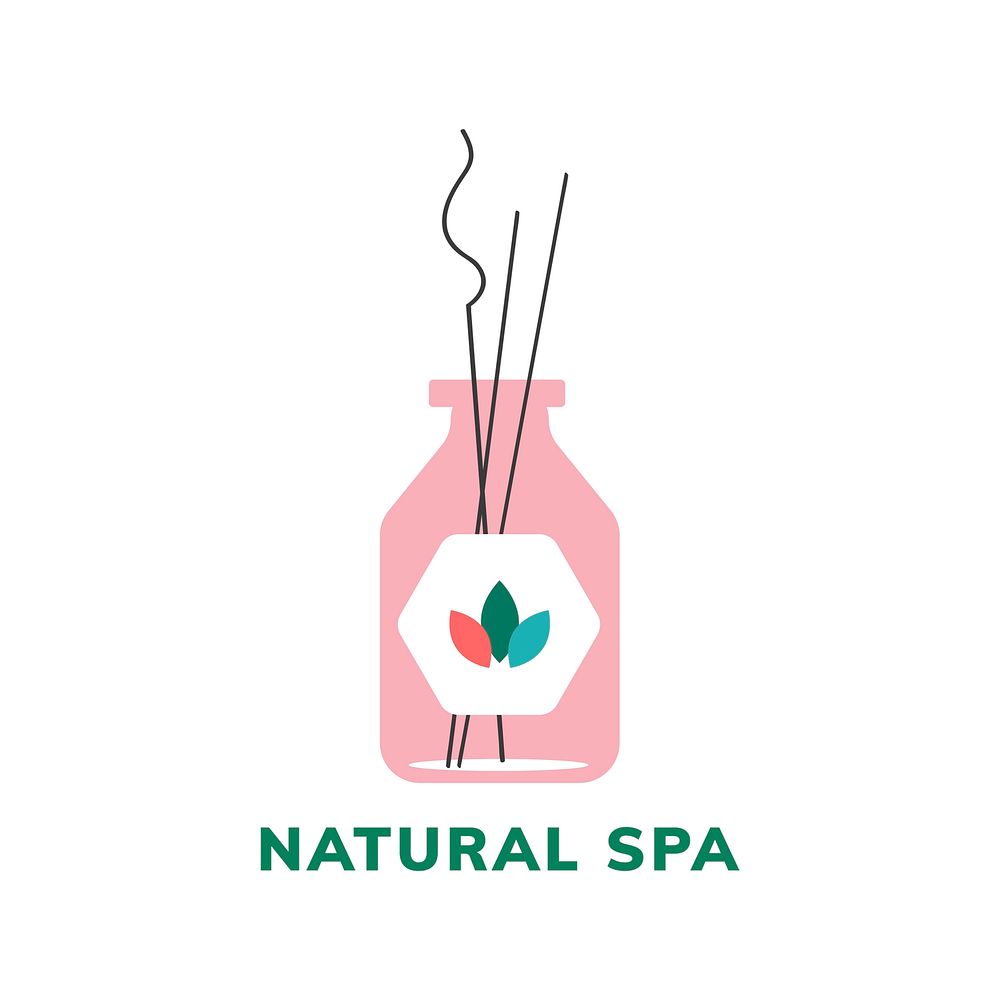 Natural spa product logo icon
