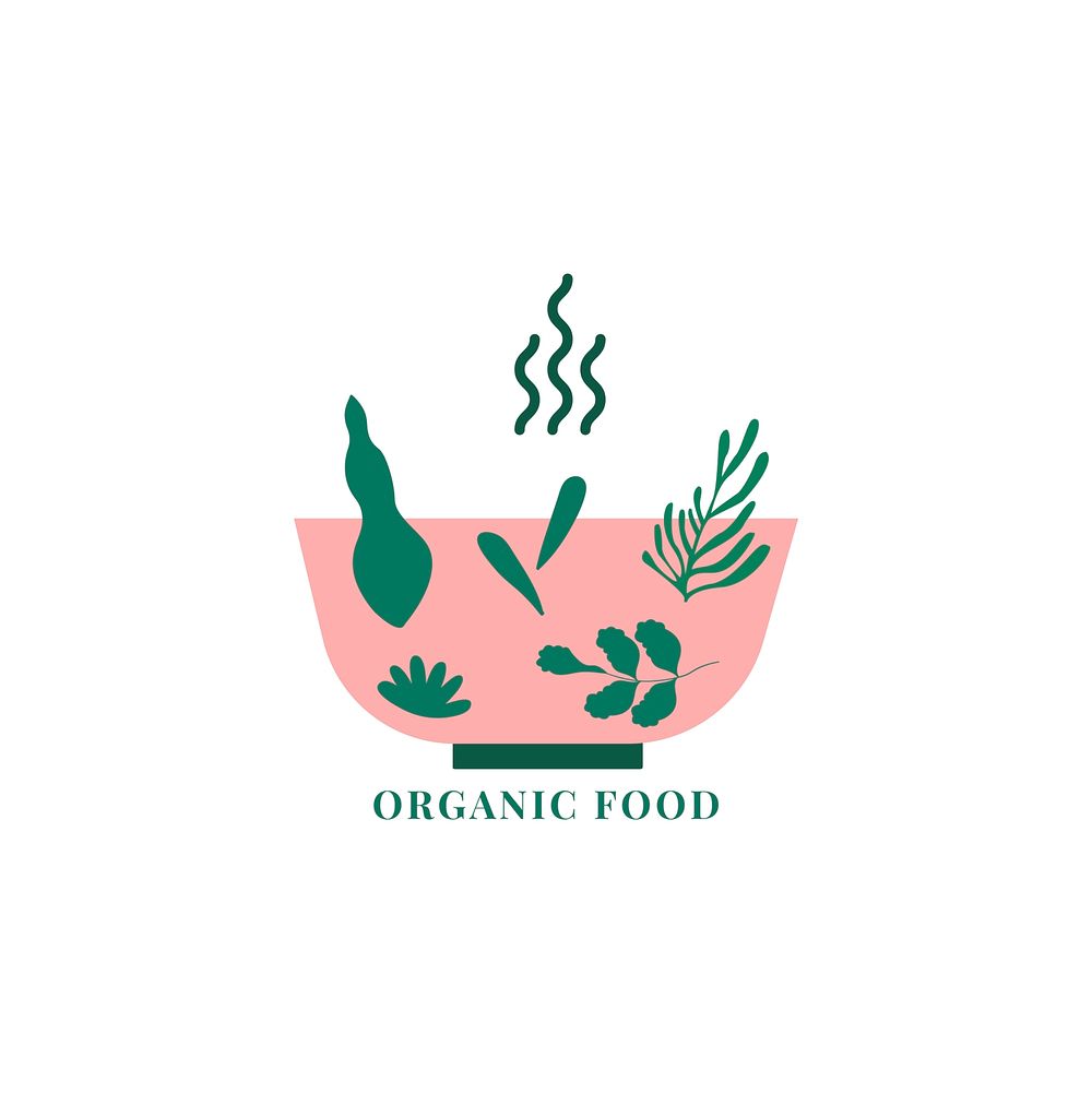 Organic and healthy food icon