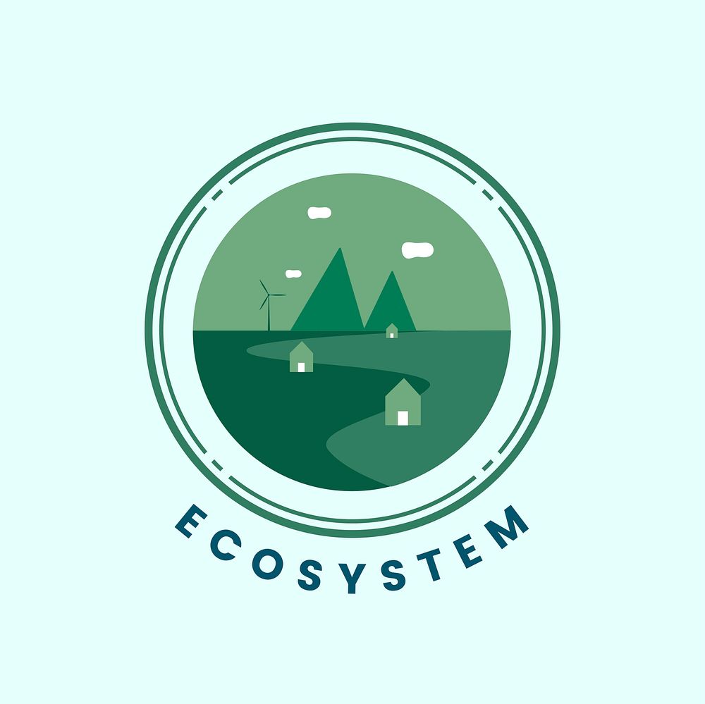 Ecosystem and nature icon vector