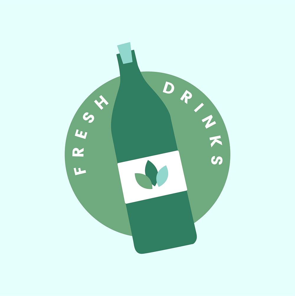 Fresh and organic drinks icon
