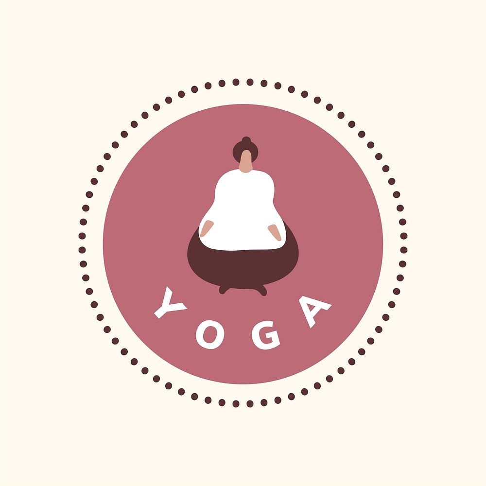 Yoga and meditation wellness icon