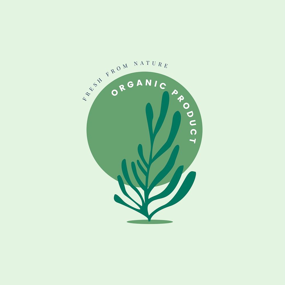 Natural and organic product icon