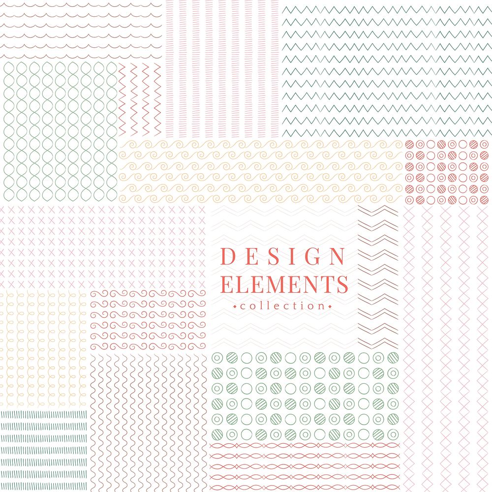 Divider line design elements vector collection