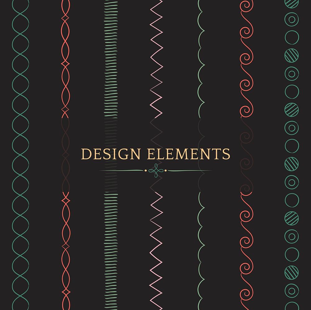 Divider line design elements vector collection
