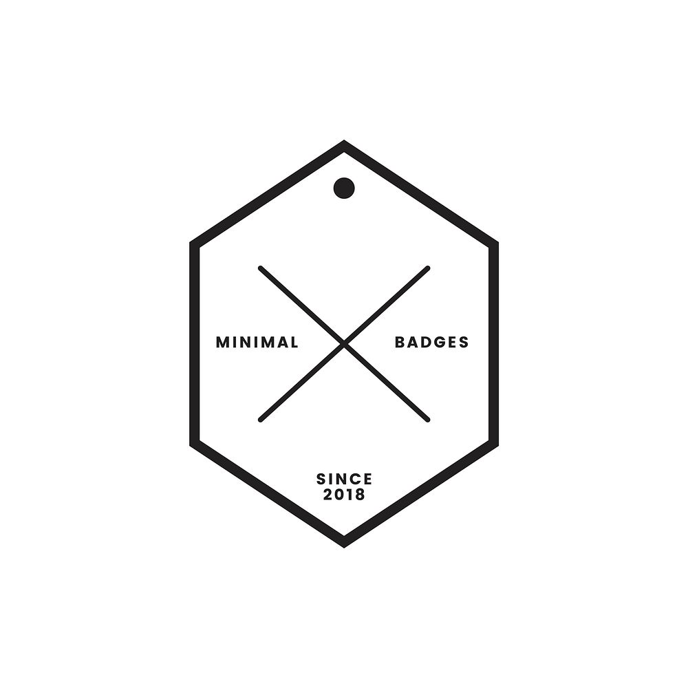 Minimal style badge and logo