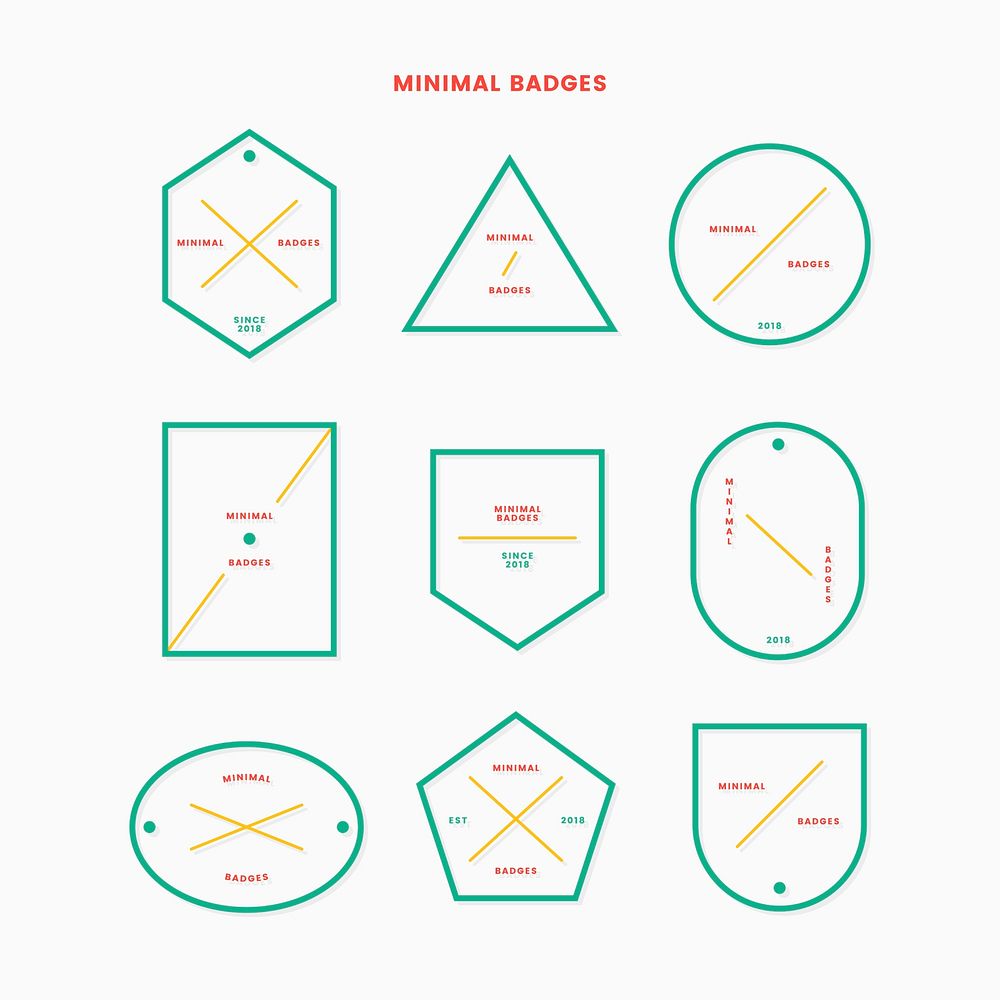 Minimal logos and labels vector set