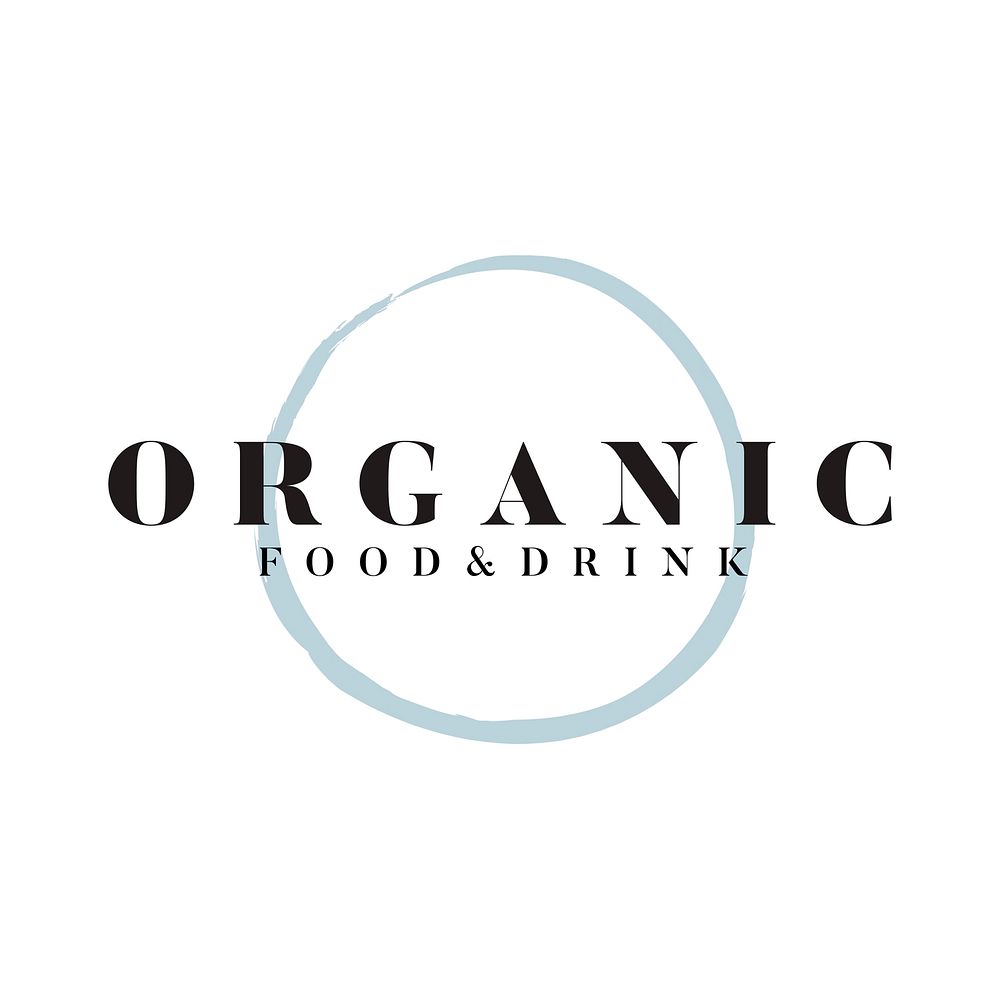 Organic food and drink logo vector