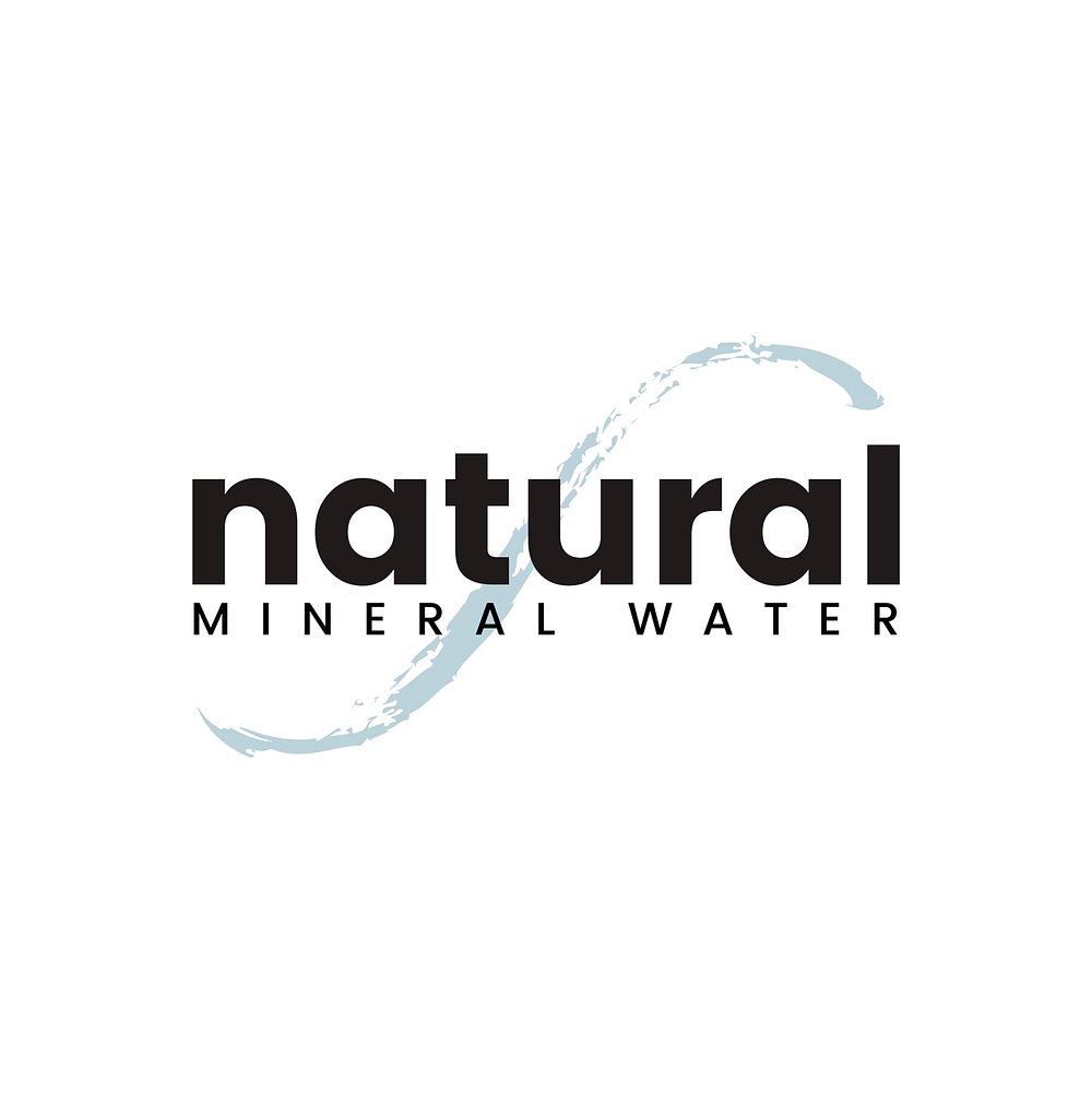 Natural mineral water logo vector