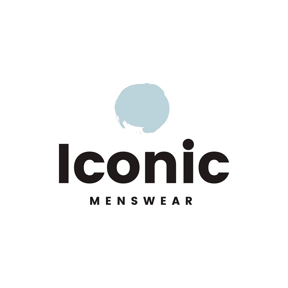 Iconic menswear logo design vector