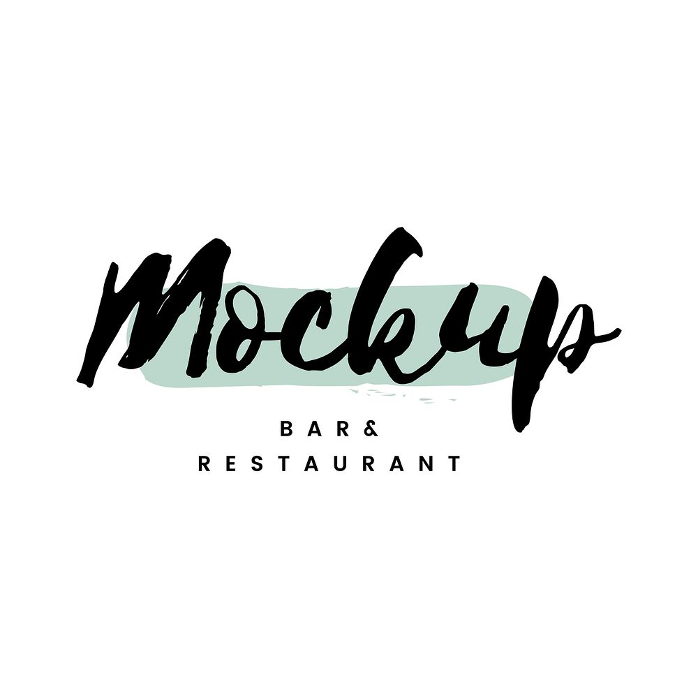Mockup bar and restaurant logo | Free Vector - rawpixel
