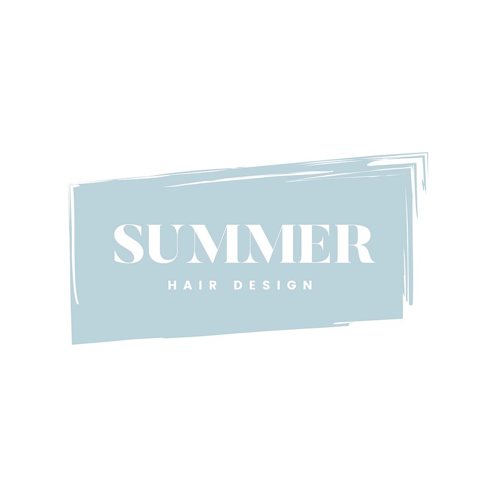 Summer hair design logo vector
