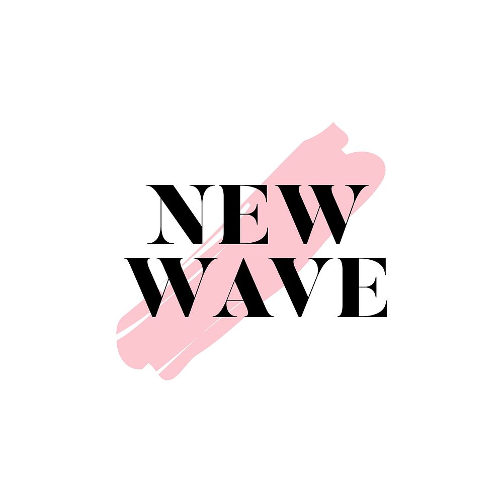 New wave typography logo vector