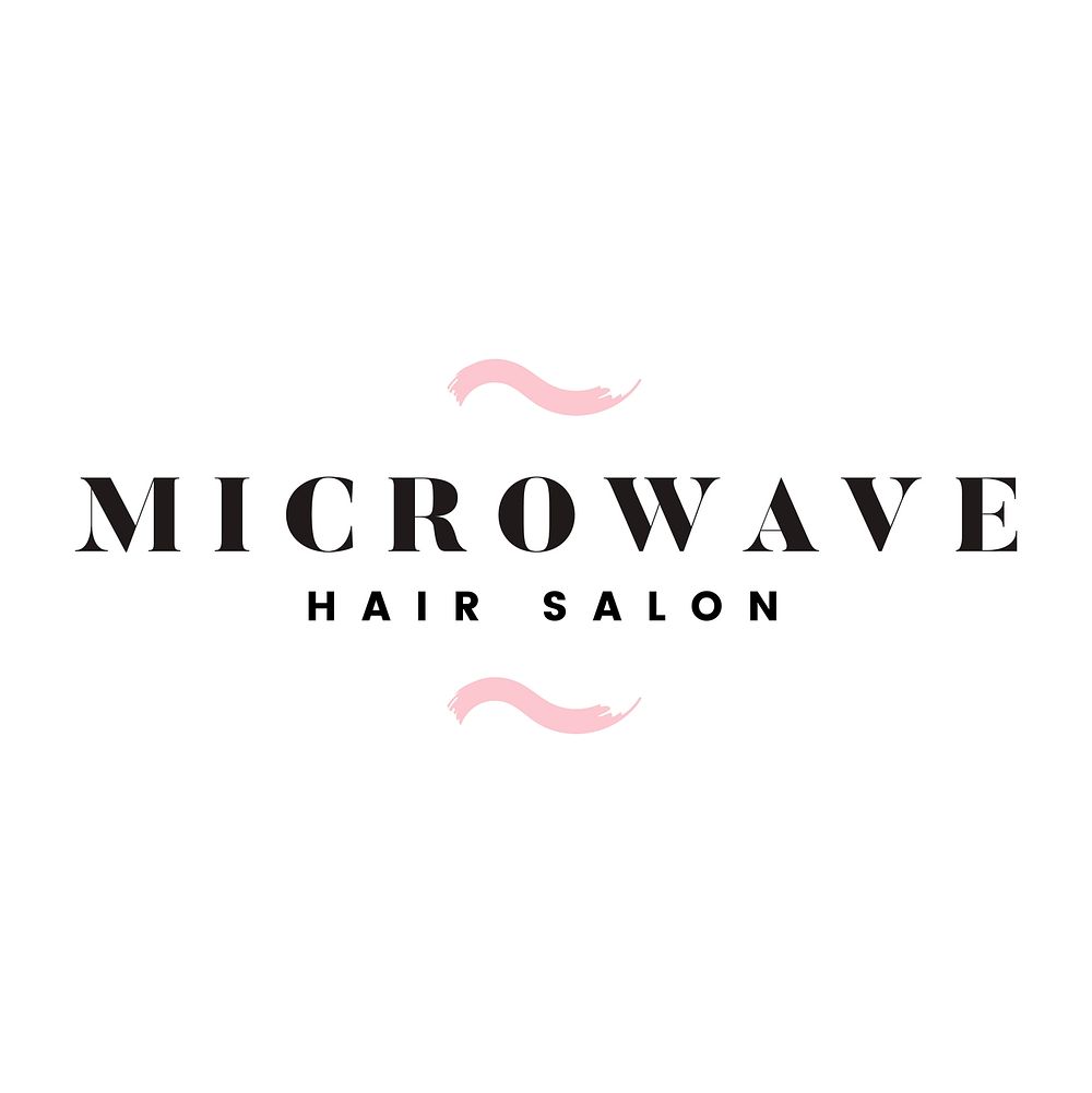 Microwave hair salon logo vector