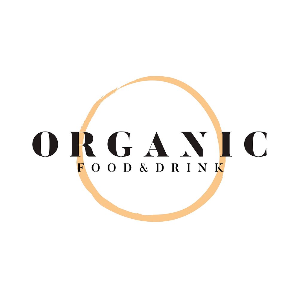 Organic food and drink logo vector