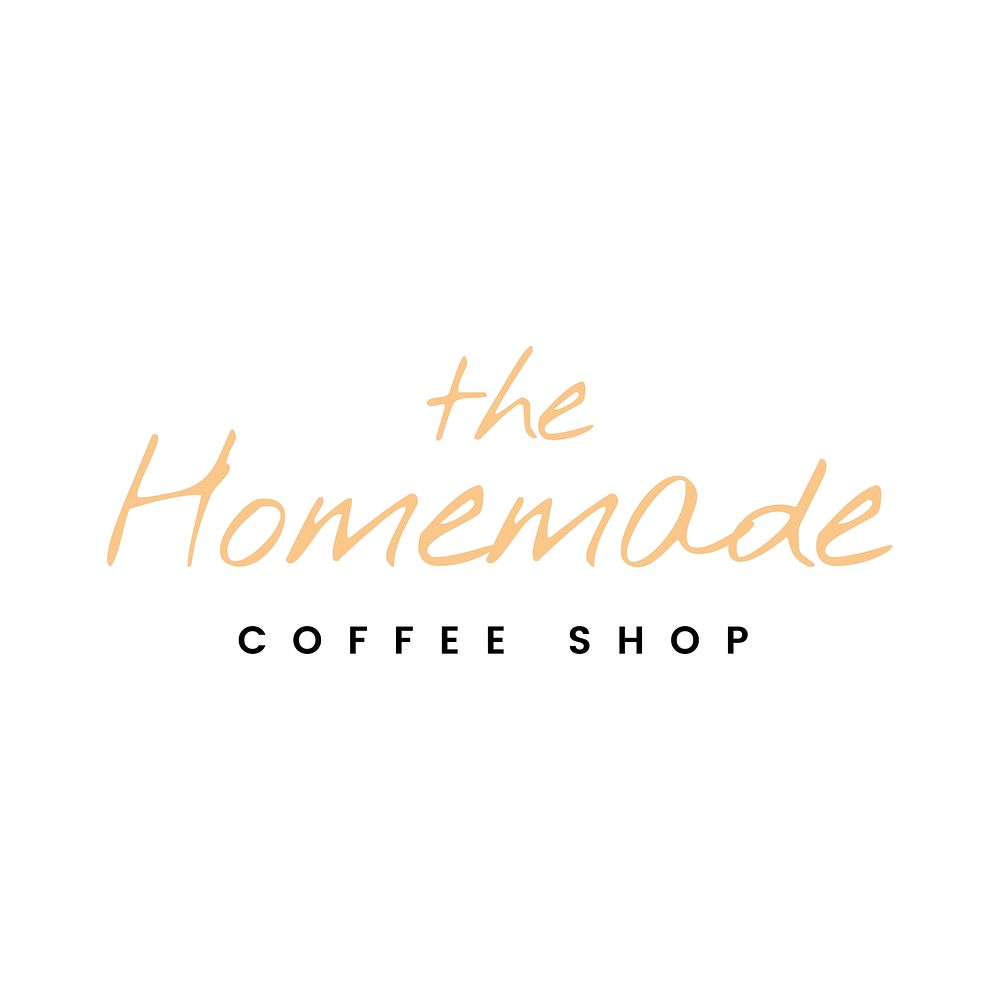 The homemade coffee shop logo vector