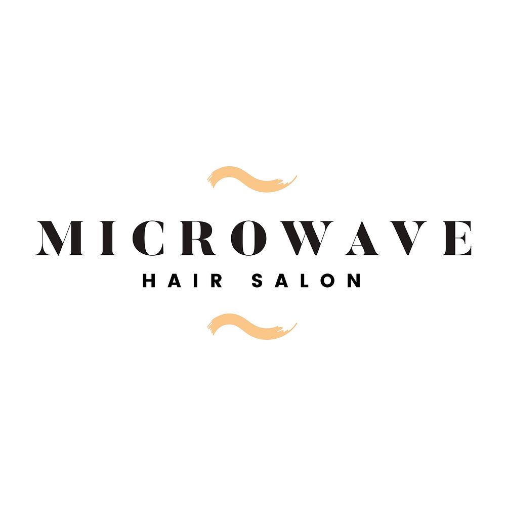 Microwave hair salon logo vector