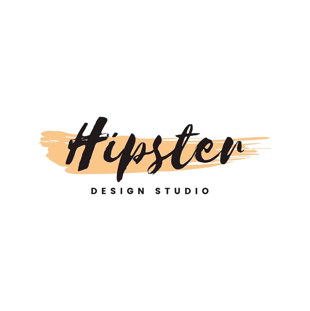 Hipster design studio logo vector