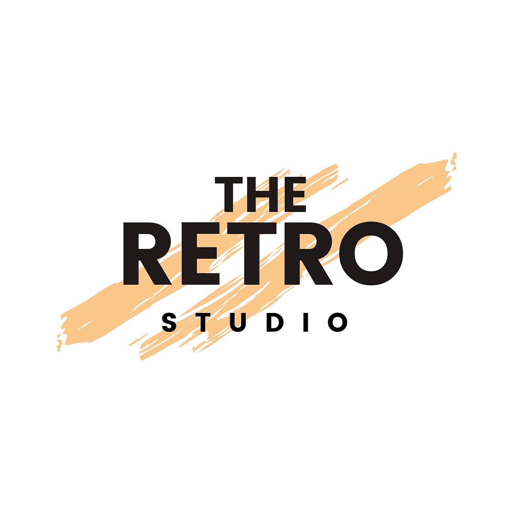 The retro studio logo vector