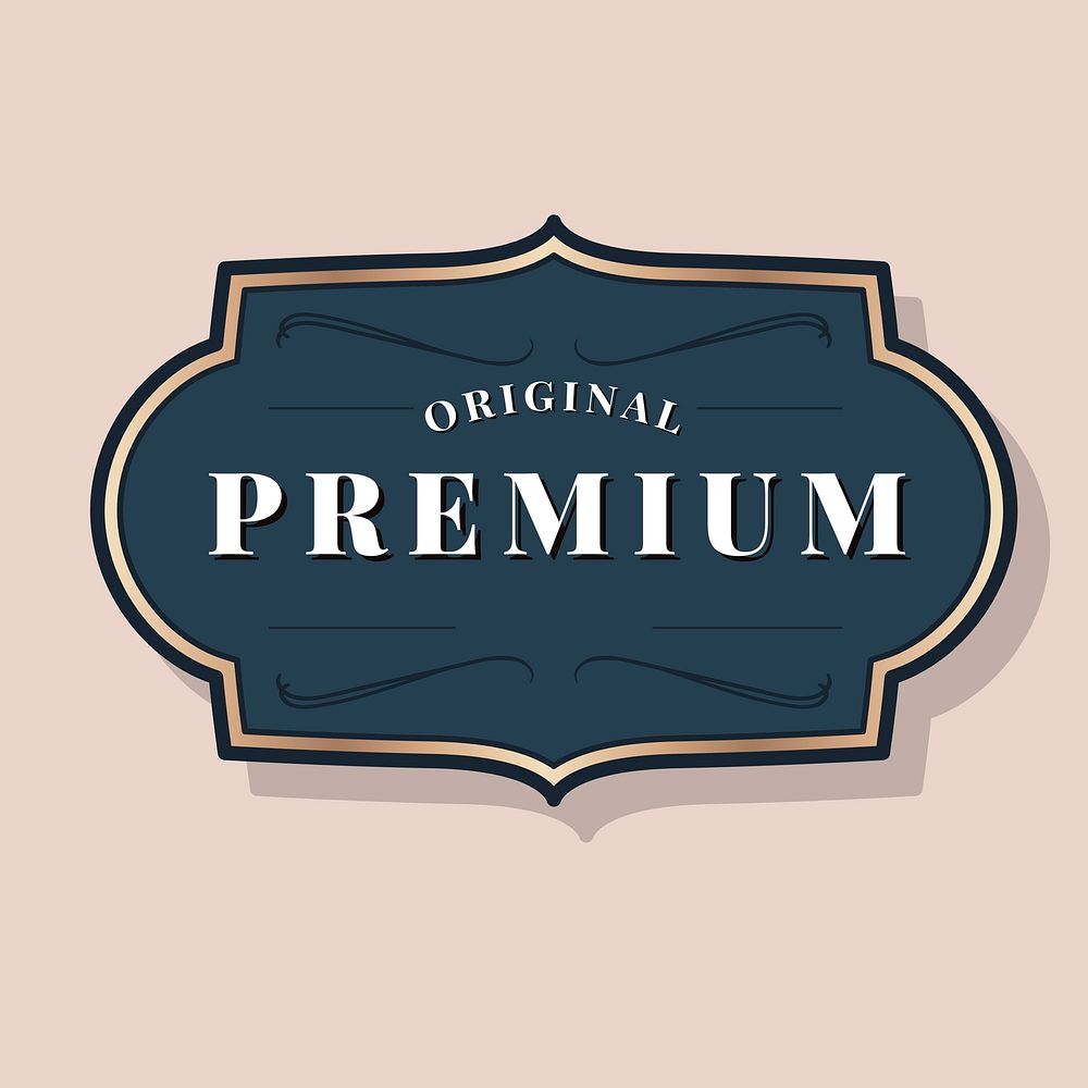 Vintage original premium badge vector