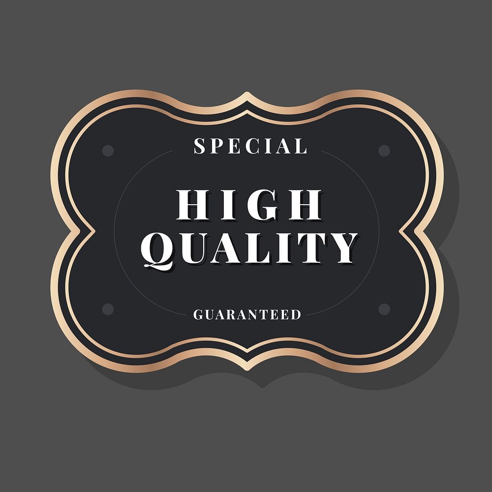 Guaranteed high quality product badge vector