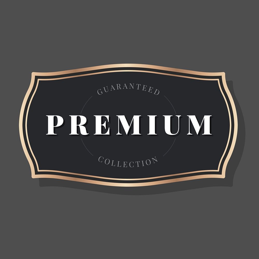 Vintage guaranteed premium badge vector