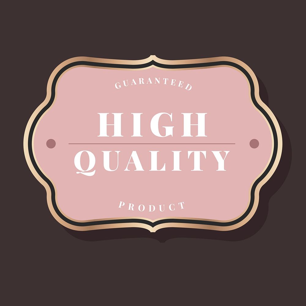 Guaranteed high quality product badge Free Vector rawpixel