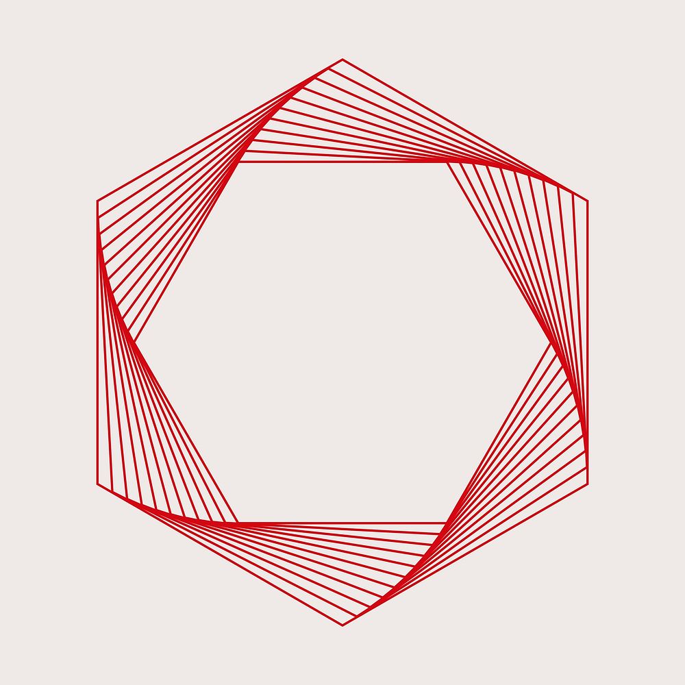 Abstract hexagon geometric element vector