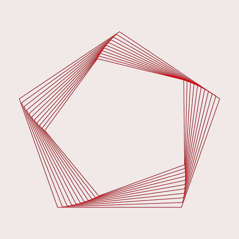 Abstract pentagon geometric element vector