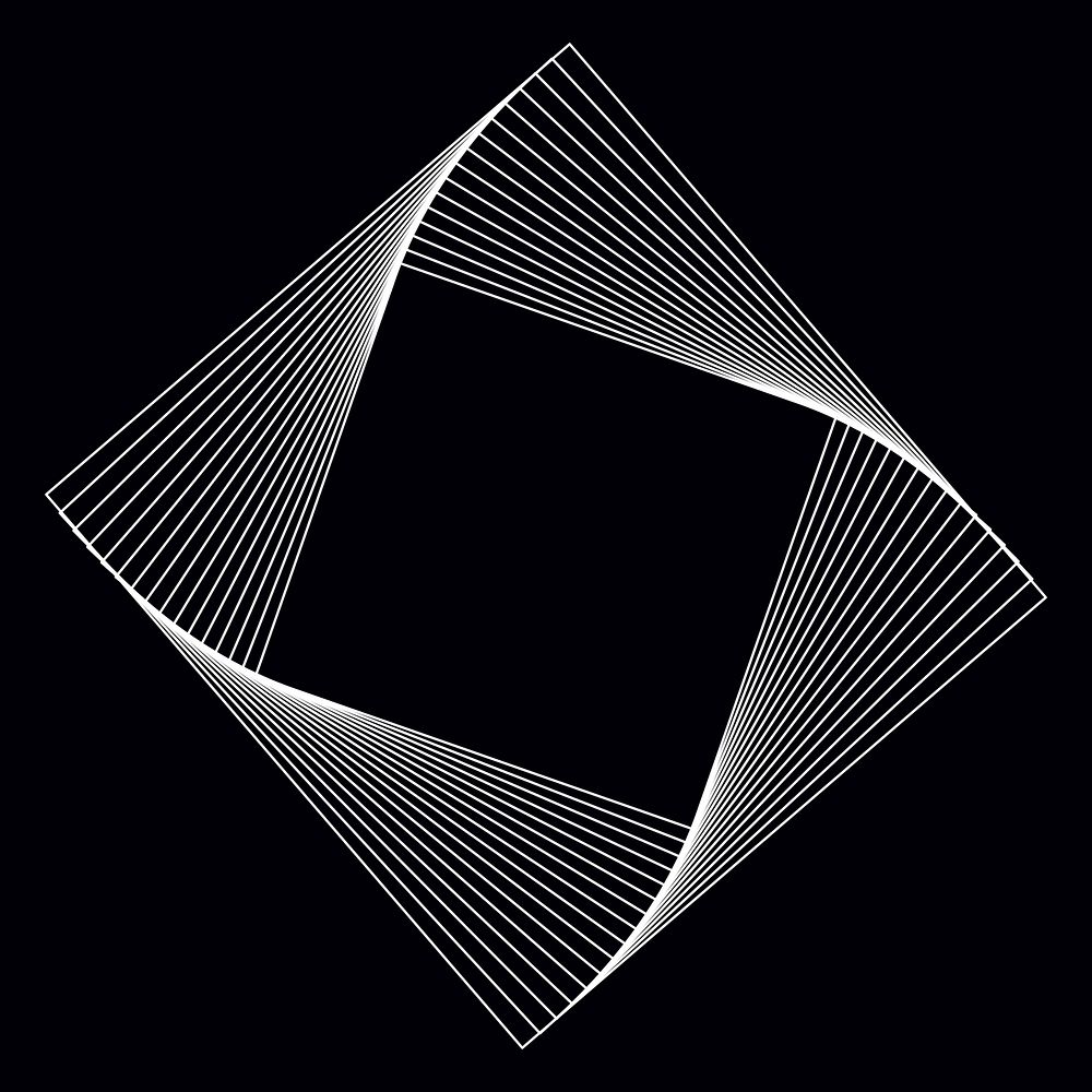 Abstract square geometric element vector