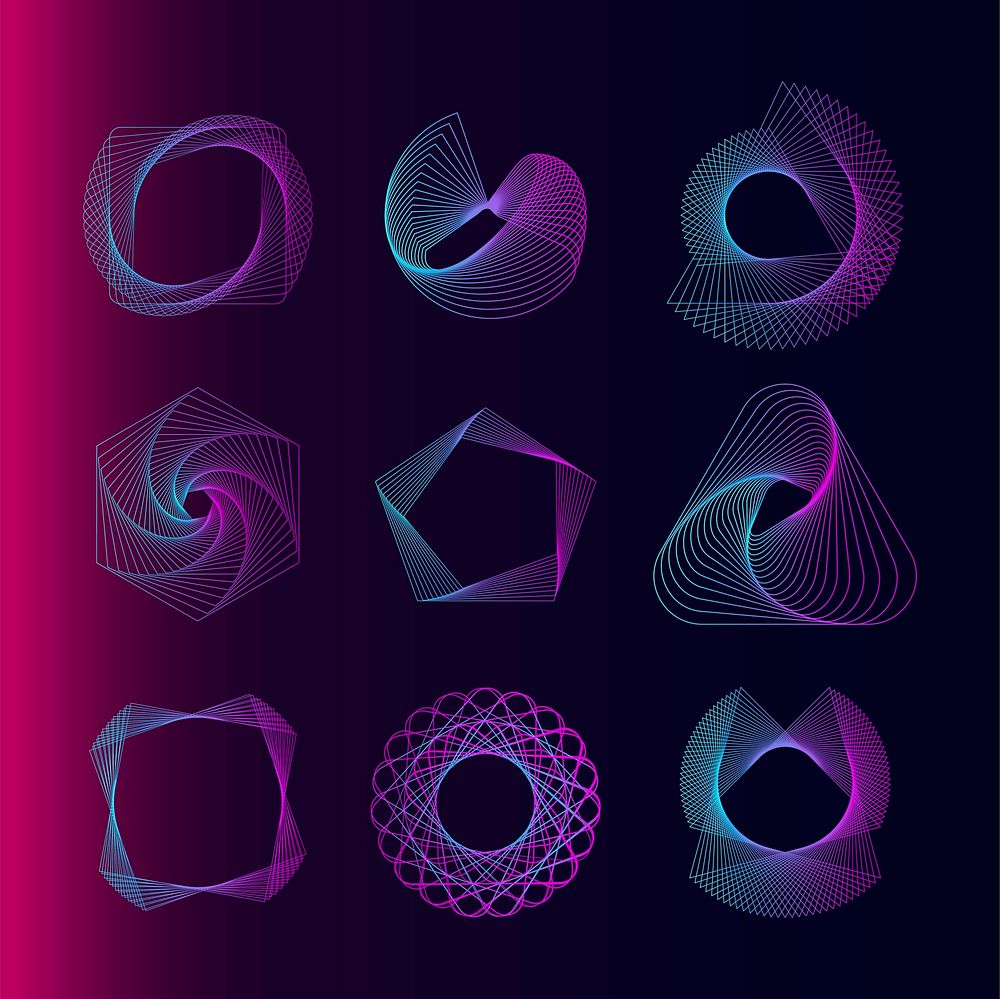 Abstract geometric elements set vector