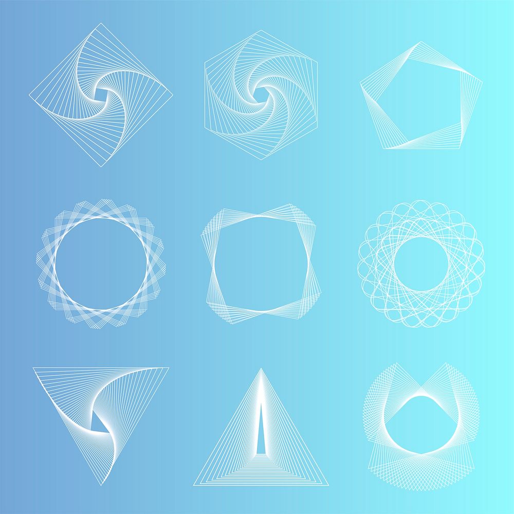 Abstract geometric elements set vector
